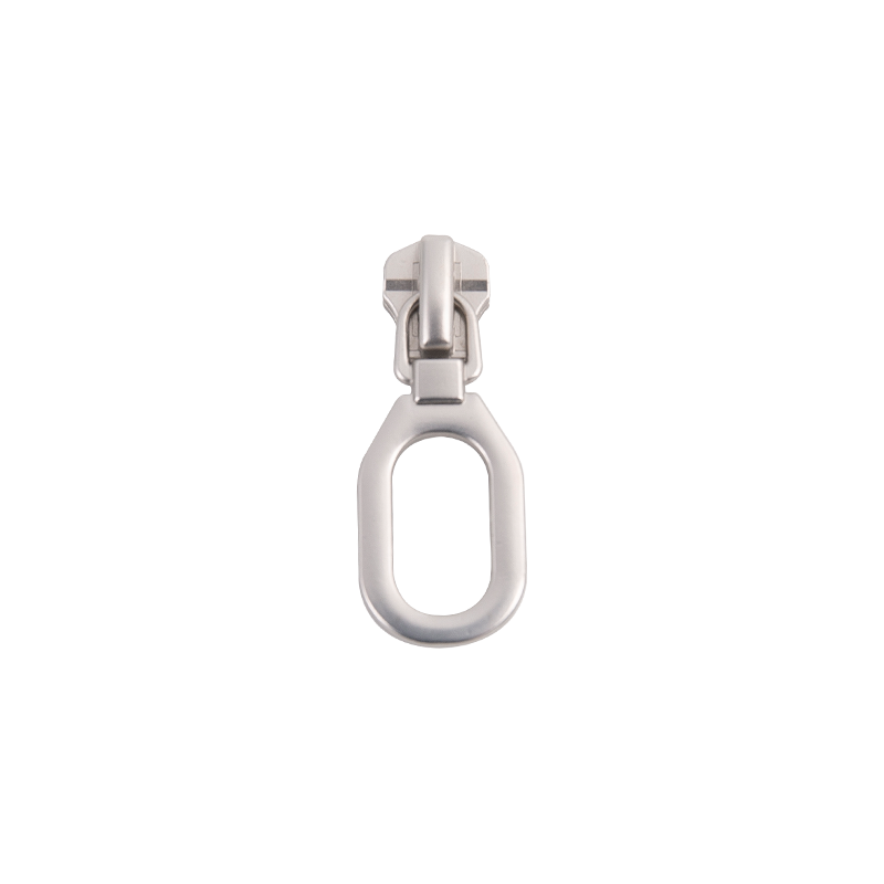 FY1044 Cursore in metallo argento opaco 5#